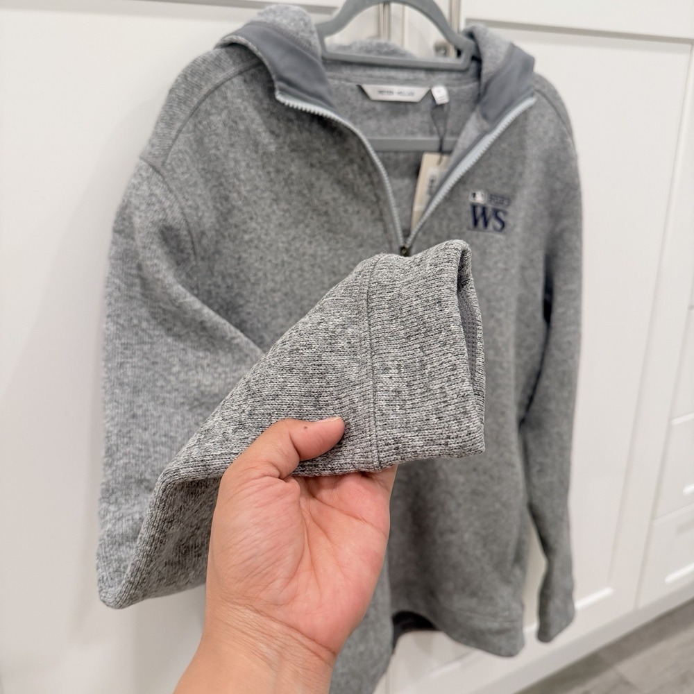 Peter Millar 2023 World Series MLB Fleece Full Zip Hoodie Men's M Gray NWT - Picture 7 of 15
